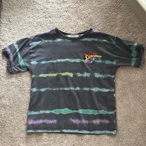 Vintage look tie dye Superman boys Zara shirt